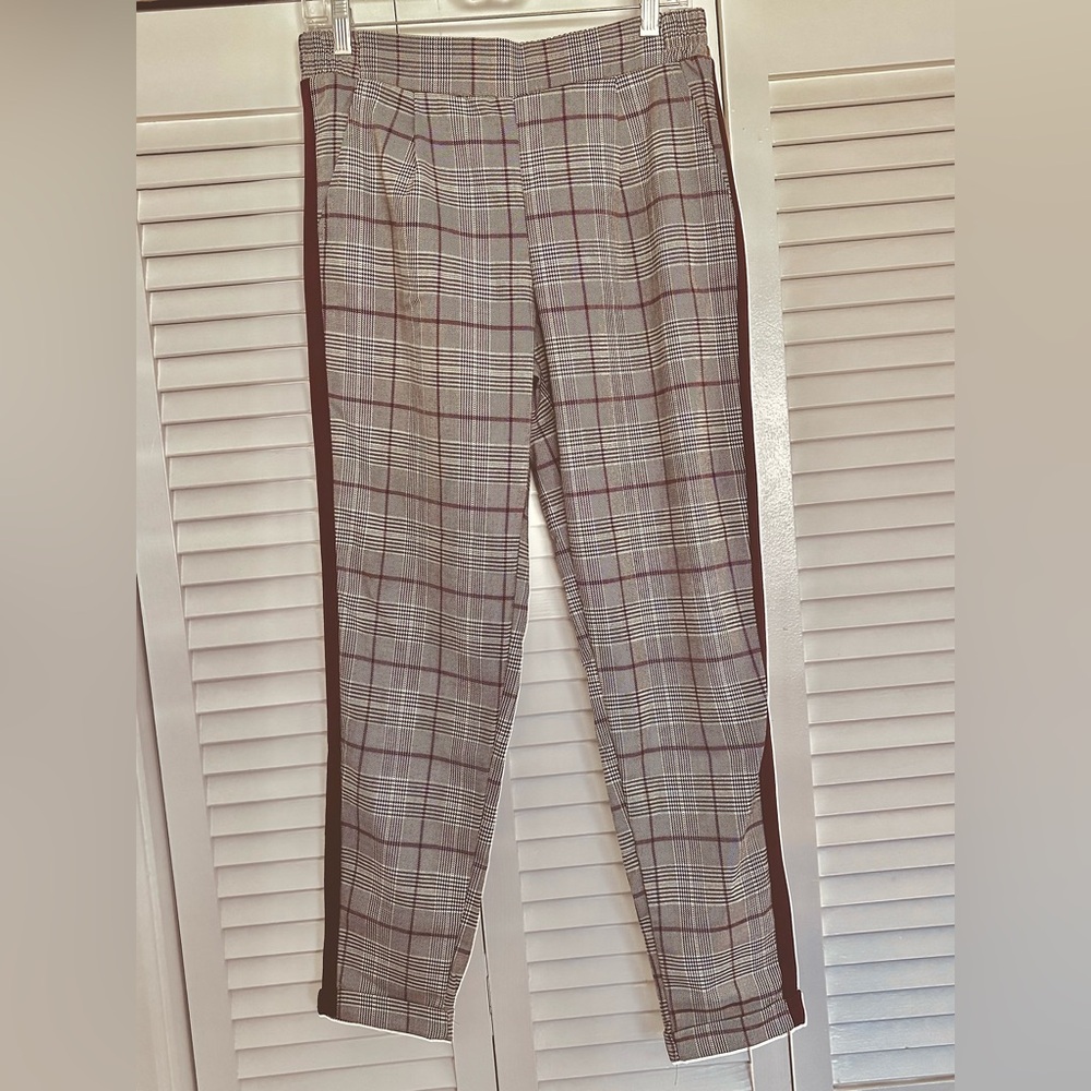 Chic Plaid Women's Trousers